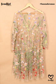 Robe transparente à fleurs H&M