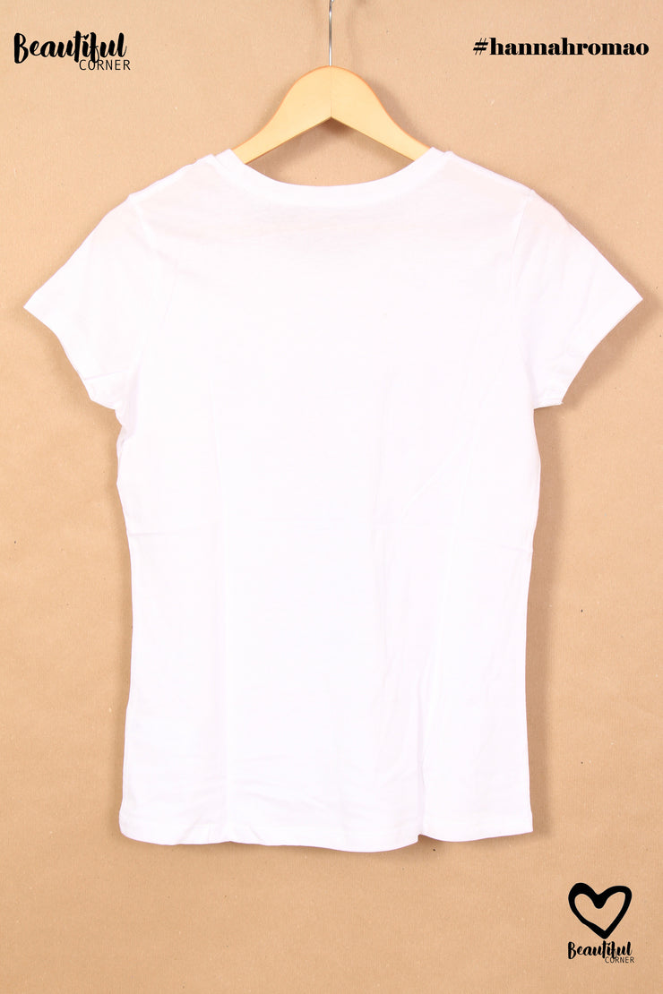 T-shirt blanc à inscription