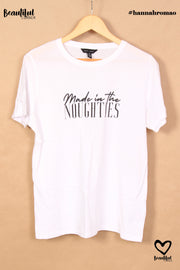 T-shirt blanc à inscription "Made in the noughties" New Look